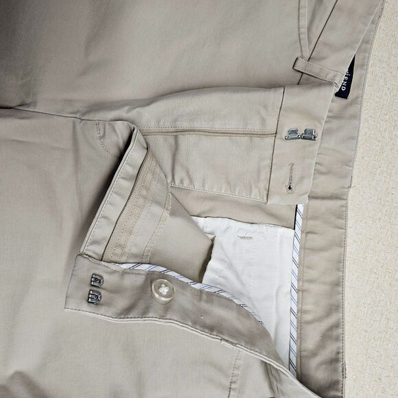 Lands' End Khaki Chino Pants Sz 10T Tan Midrise Straight Leg Minimalist Neutral - Picture 5 of 8